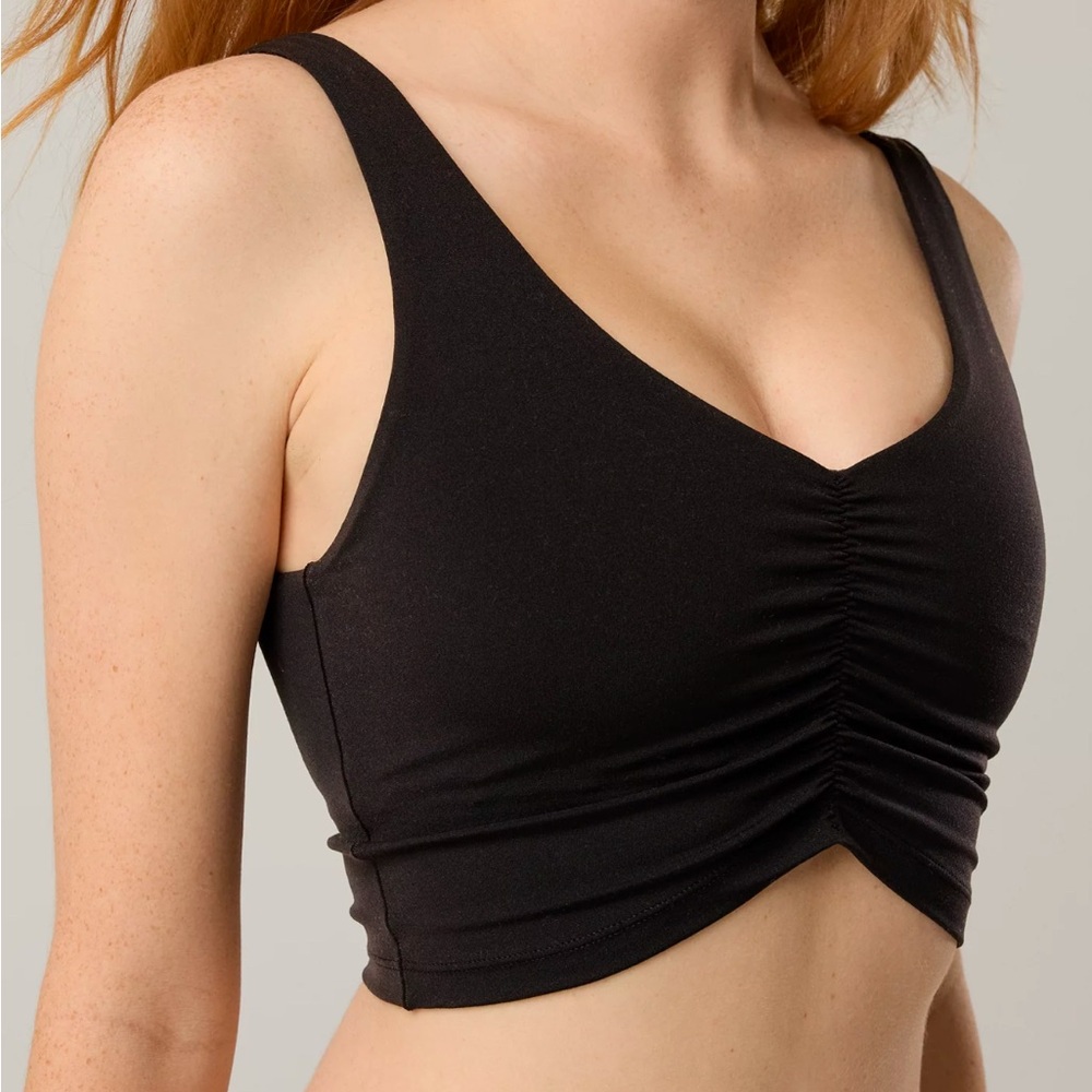 Aerie Black Ruched Bralette